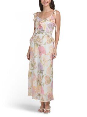 TAYLOR Ruffle Floral Maxi Dress